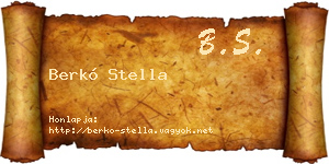 Berkó Stella névjegykártya